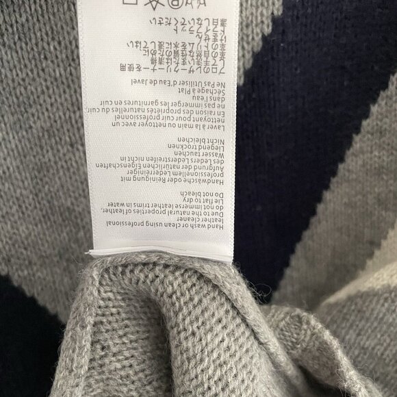 ALPS & METERS Ski Race Knit Sweater L NWT Light Gray Turtleneck Merino Cashmere - Picture 8 of 9